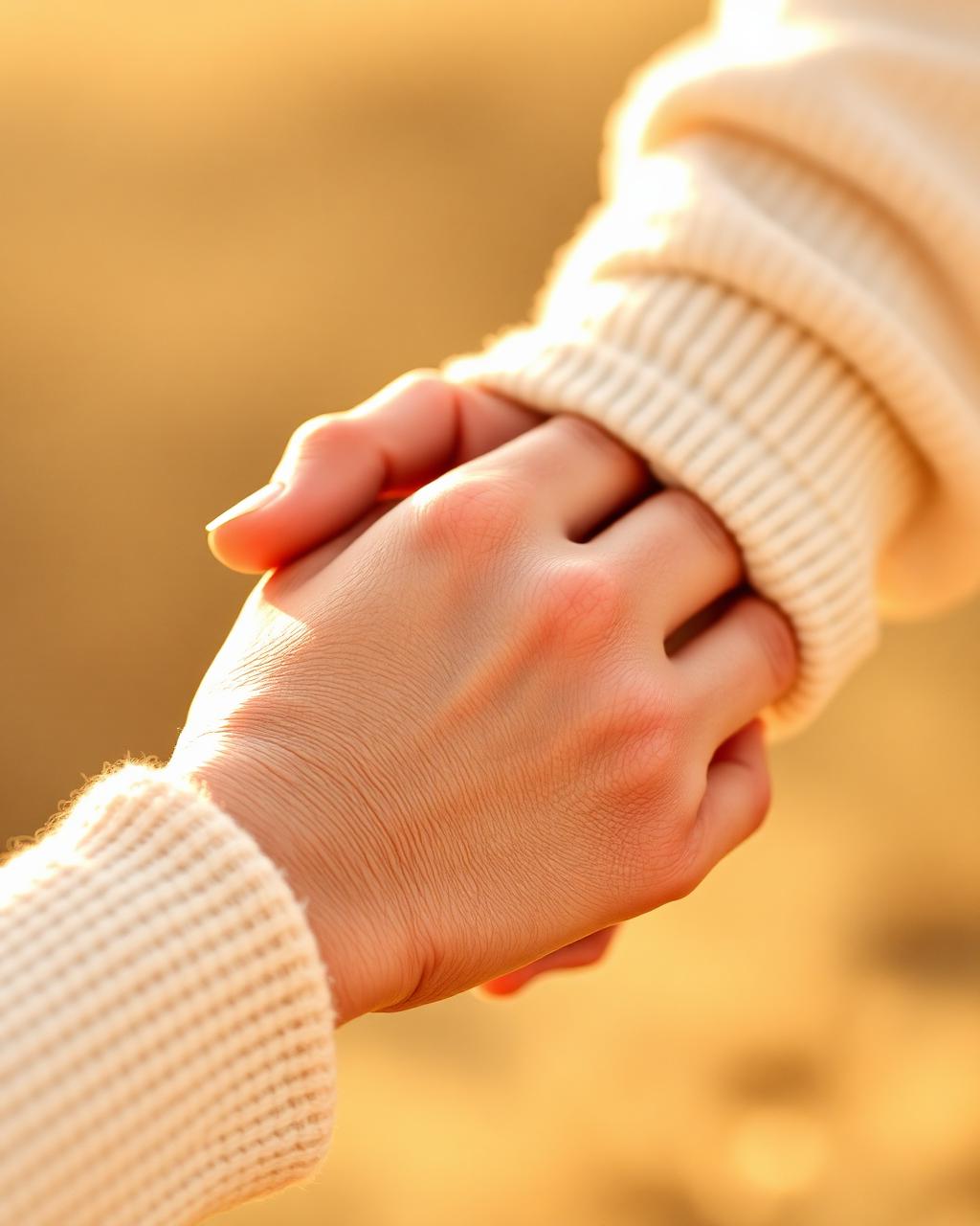 A caregiver gently holding the hand of an elderly client during a home visit